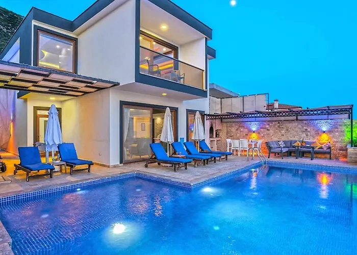 Villa 3 Bedroom Luxury With Private Pool Hot Tub Kalkan