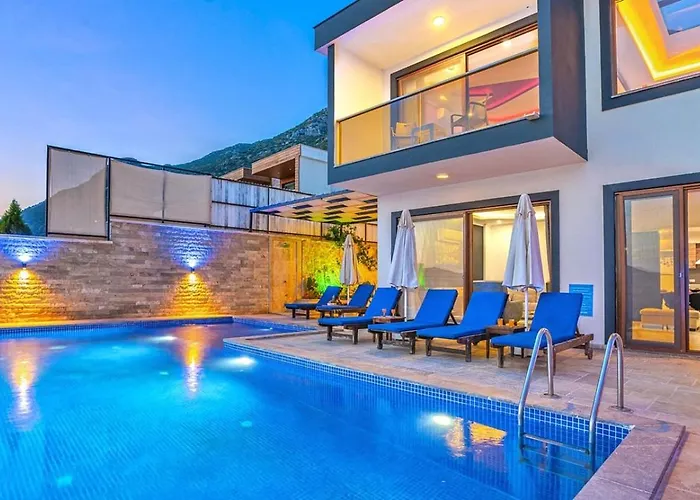 Villa 3 Bedroom Luxury With Private Pool Hot Tub Kalkan